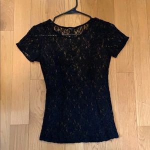 S black lace shirt